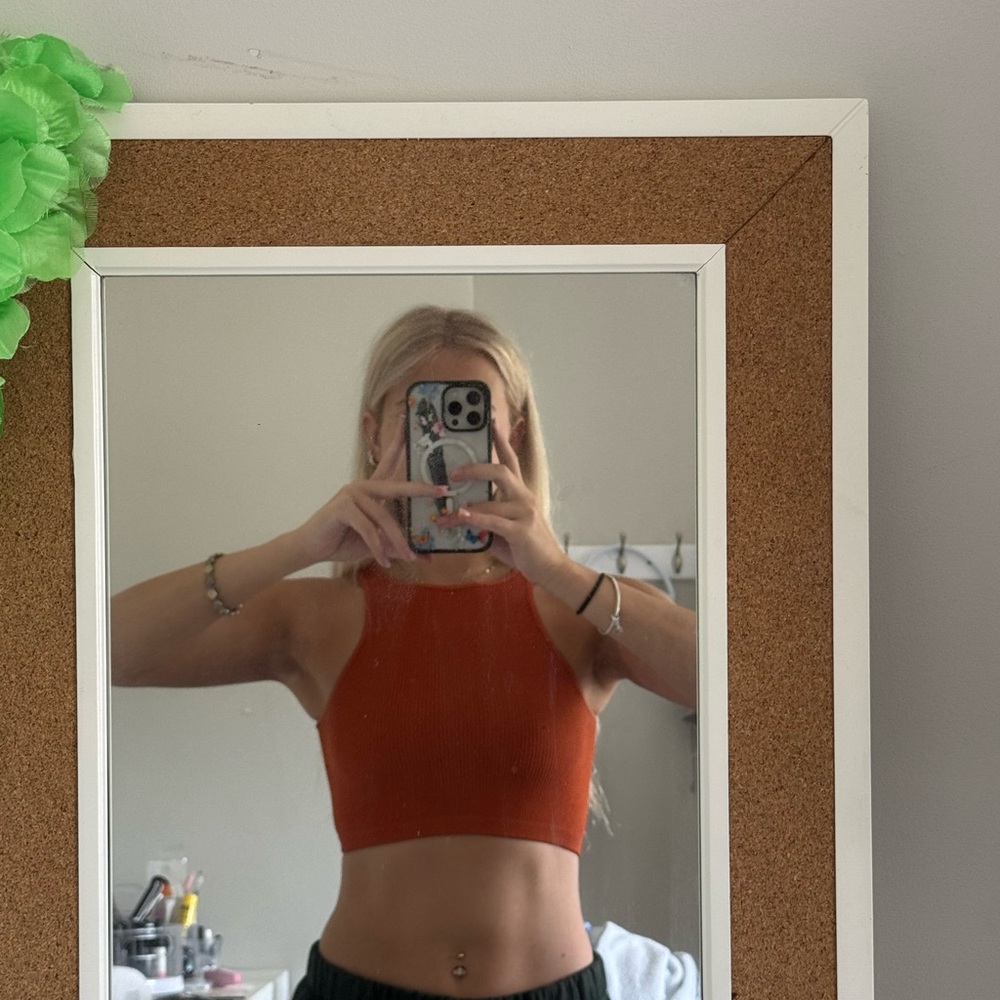 Cotton Candy Vibrant Orange Tank Top